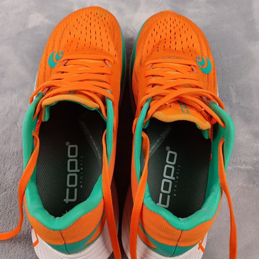 Topo Athletic Specter Running Shoes Womens Size 9 Orange Seafoam Orthotic - Picture 12 of 15